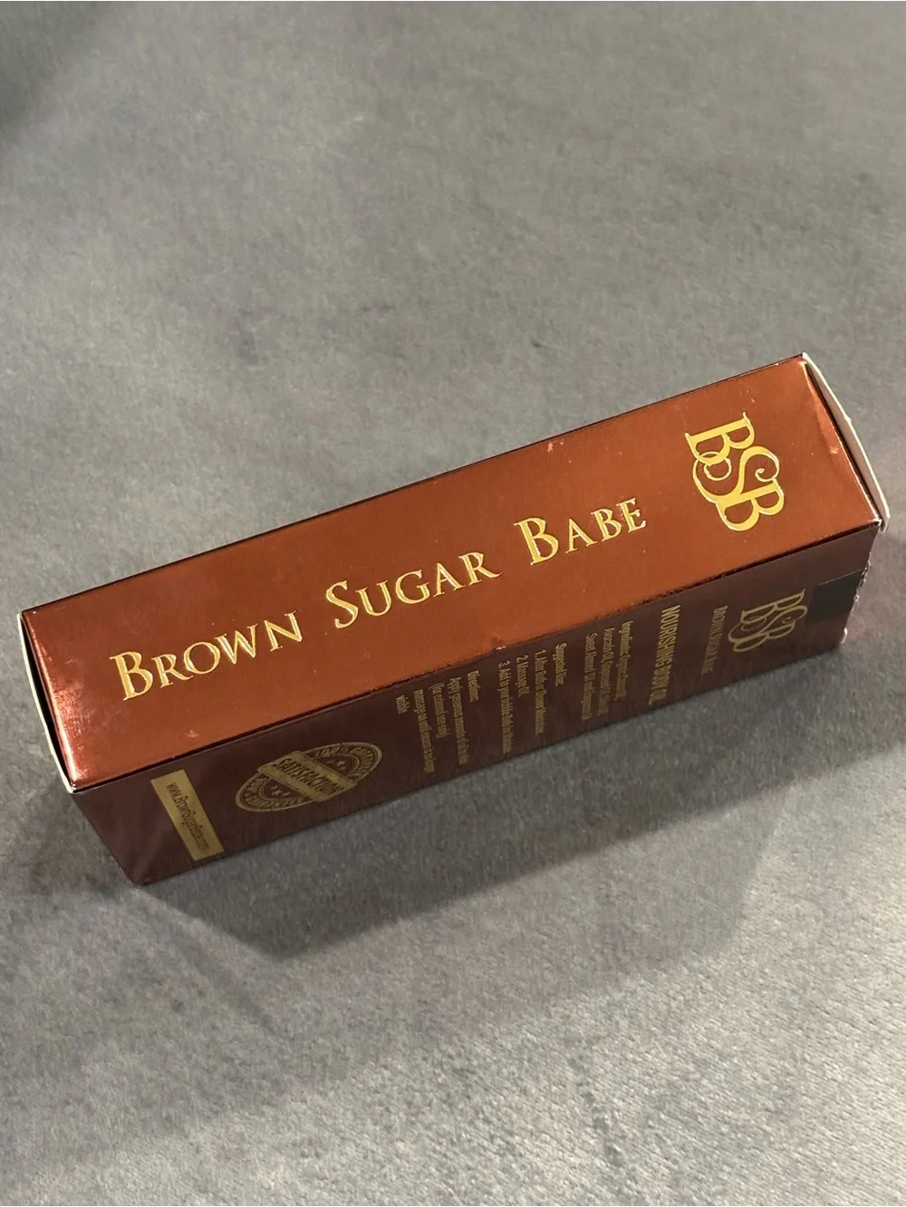 Brown Sugar Babe Nourishing Body Oil - Amber Bottle with Gold Cap
